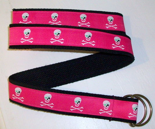 Pink Pirates Ribbon Belt