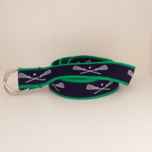 Navy & Green Lacrosse Belt